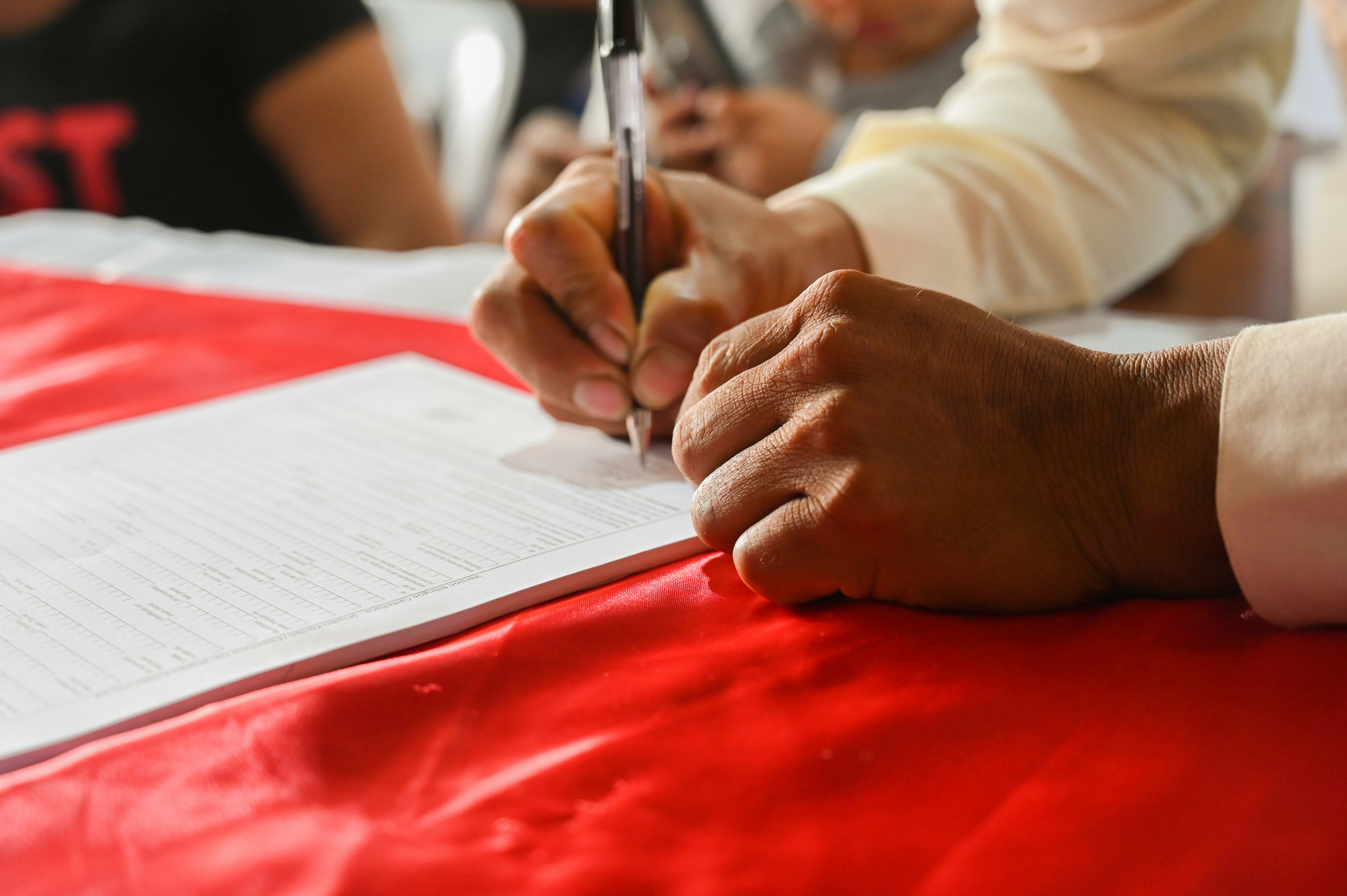 A conversation between a caseworker and someone seeking housing support